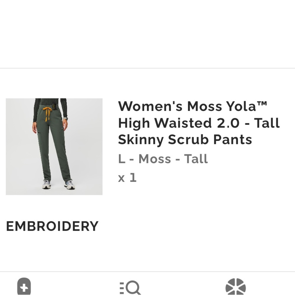 Figs Women's Moss Yola High Waisted Scrub Pants